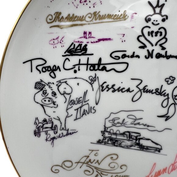 1983 Collectible Plate Convention Artist Signed Porcelain Plate Feb 26-27 Rare - Picture 3 of 8